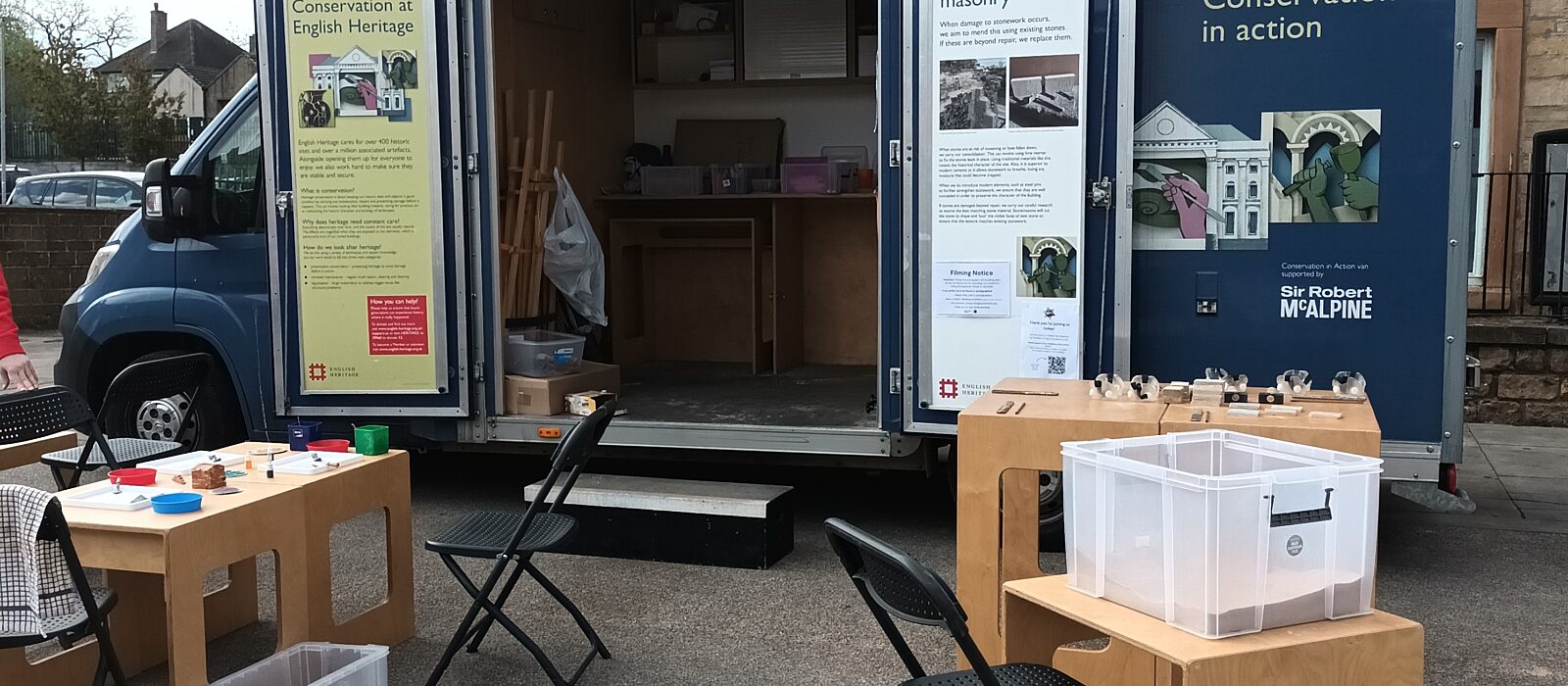 Derbsyhire Makes Bolsover English Heritage Conservation in Action Van