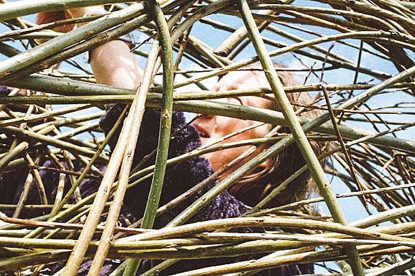 Maggie at work willow making