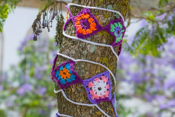 Yarn Bombing & Knitting Displays