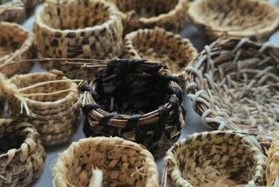Mini flax basket making workshop with Amanda Haran
