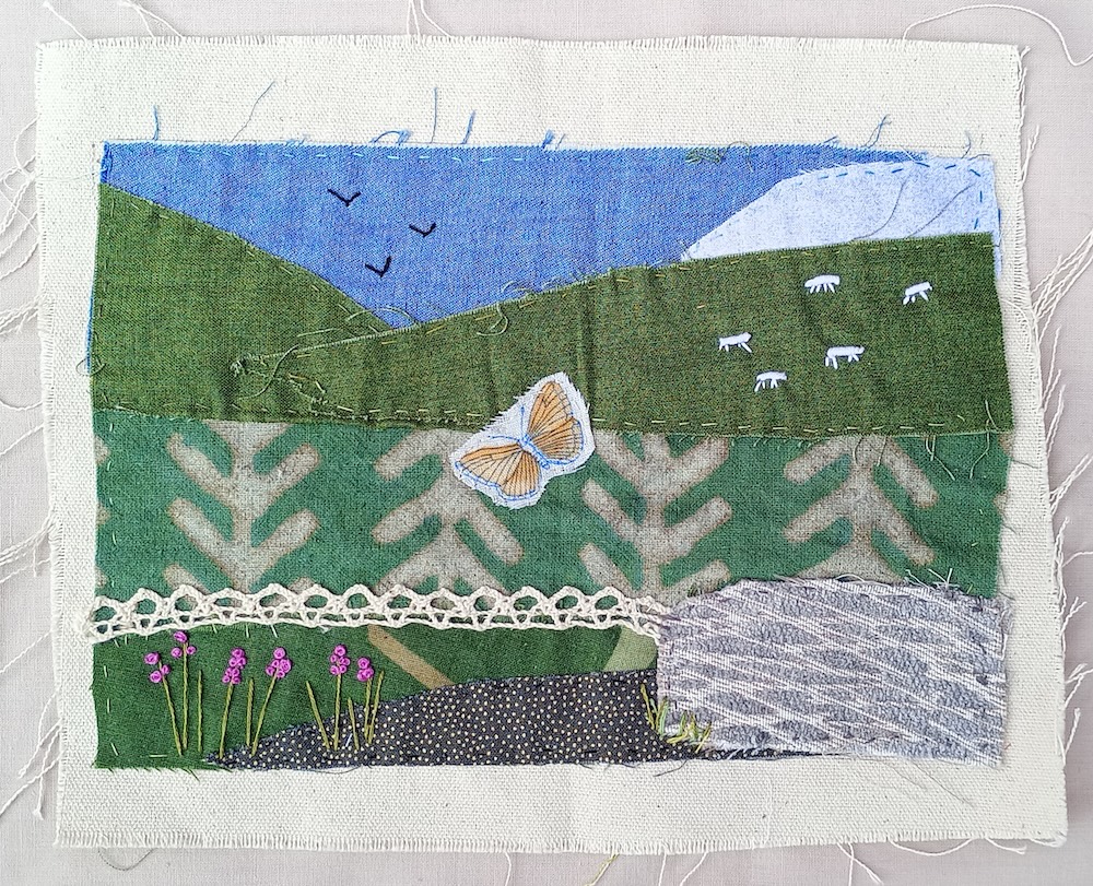 Derbyshire Landscape by Marylyn MacLennan, Heanor Library Craft Group